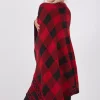 Hot Sale ???? Boutique Store Red And Black Check Print Poncho One Size Fit (10 20) ????