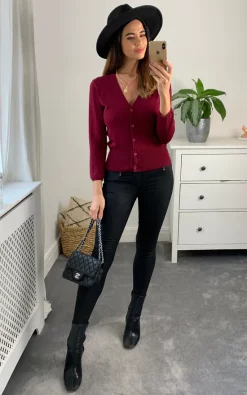 Buy ???? Fever London Mariel Cardigan Colour Berry ???? -Aftershock London Shop unnamed file 1522