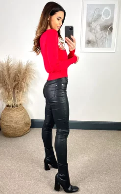 Cheap ???? Hearts And Roses London Rose Embroided Cardigan In Red ???? -Aftershock London Shop unnamed file 1547