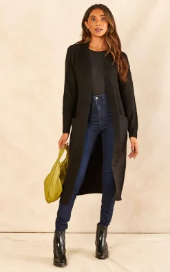 Cheapest ???? Pieces Long Sleeve Longline Cardigan In Black ???? -Aftershock London Shop unnamed file 17