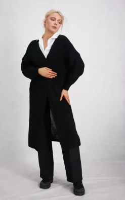 Coupon ⭐ Boutique Store Black Oversized Cable Cozy Open Cardigan ⌛
