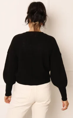 Best deal ???? One Nation Clothing Cropped Chunky Knit Button Cardigan In Black ???? -Aftershock London Shop unnamed file 181