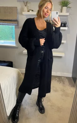 Discount ???? Belle Love Italy Belle Drop Shoulder Midi Cardigan Black ✨ -Aftershock London Shop unnamed file 212