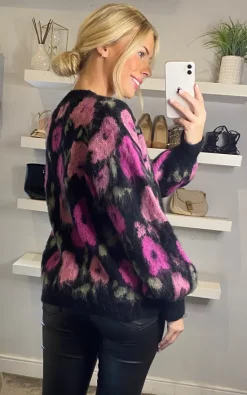 Promo ???? Yumi Floral Intarsia Brushed Cardigan In Pink ???? -Aftershock London Shop unnamed file 229