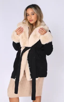 Top 10 ???? Pretty Moi Black Faux Fur Belted Cardigan One Size Fit (8 14) ???? -Aftershock London Shop unnamed file 255