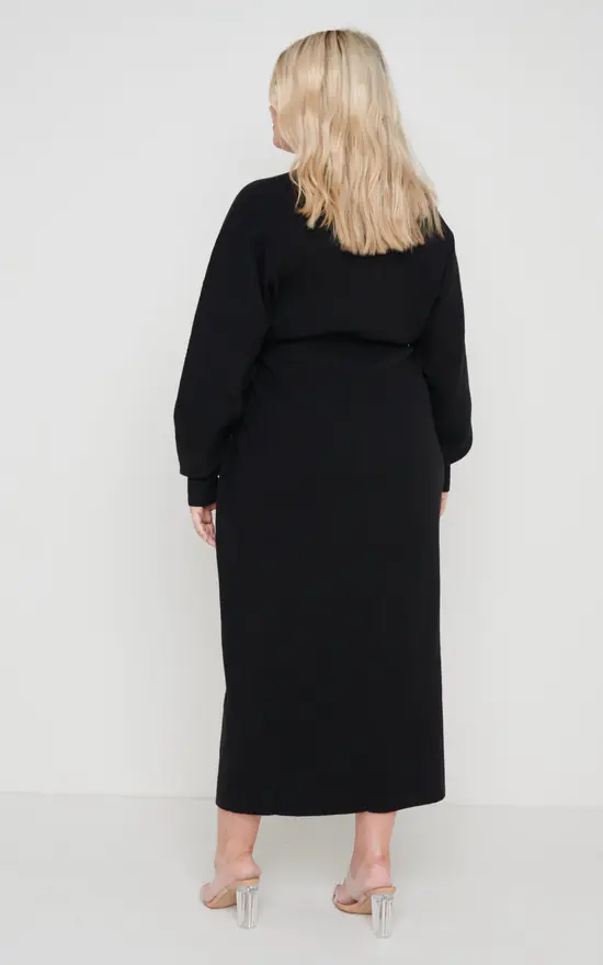 New ❤️ Pretty Lavish Peony Belted Cardigan ???? Dress Black ✨ 3 New ❤️ Pretty Lavish Peony Belted Cardigan ???? Dress Black ✨ - Image 3