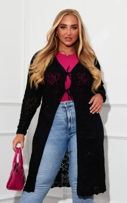 Flash Sale ???? Girl In Mind Katlyn Black Crochet Detail Longline Cardigan ???? -Aftershock London Shop unnamed file 285