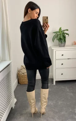 New ???? Malissa J Collection Oversized Button Cardigan In Black ❤️ -Aftershock London Shop unnamed file 302