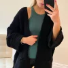 Best reviews of ???? IKRUSH Cara Longline Knitted Cardigan With Pocket Detail In Black ????