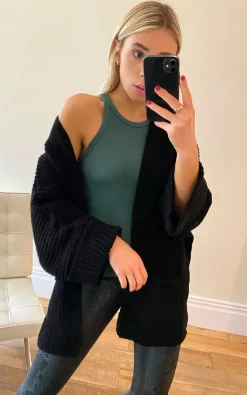 Best reviews of ???? IKRUSH Cara Longline Knitted Cardigan With Pocket Detail In Black ???? -Aftershock London Shop unnamed file 362