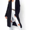 Best Pirce ⌛ Makadamia Black Longline Cable Knit Cardigan ????