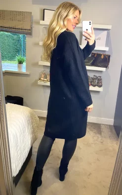 New ???? CY Boutique Oversized Boxy Rib Knit Long Cardigan With Front Pocket In Black ???? -Aftershock London Shop unnamed file 387