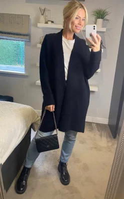 Best reviews of ???? Yumi Knitted Long Cardigan In Black ????