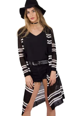 Discount ⭐ LOES House Lightweight Longline Cardigan In Black Stripe ???? -Aftershock London Shop unnamed file 414