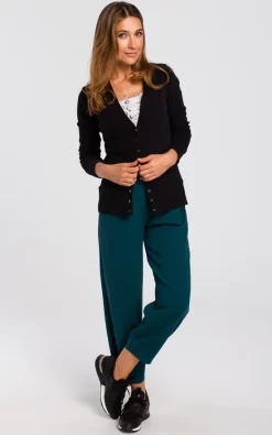 Brand new ⭐ MOE Black Fitted Cardigan With Snap Fastenings ????