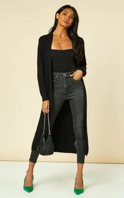 Cheapest ✨ Object Longline Open Front Cardigan In Black ???? -Aftershock London Shop unnamed file 446