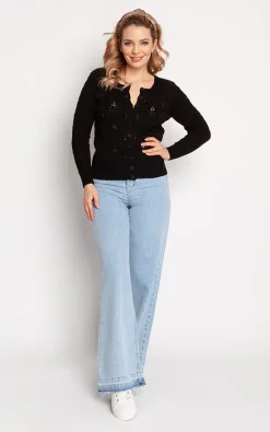 Best deal ???? MKM Knitwear Design Classic Slim Fit Cardigan In Black ⌛