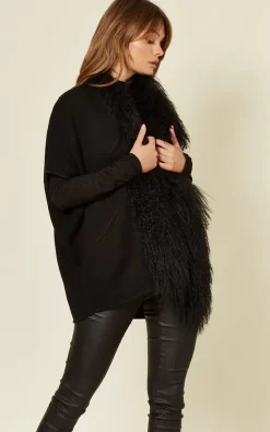 Wholesale ???? FS Collection Black Cardigan With Lamb Wool Trim ⌛ -Aftershock London Shop unnamed file 458