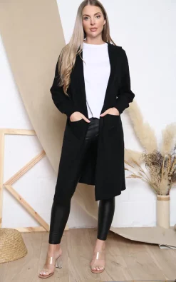 Budget ⭐ Lucy Sparks Black Long Sleeve Hooded Cardigan. ✨