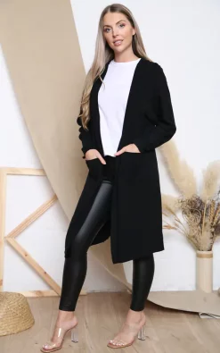 Budget ⭐ Lucy Sparks Black Long Sleeve Hooded Cardigan. ✨ -Aftershock London Shop unnamed file 478