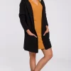 Top 10 ❤️ MOE Comfortable Chunky Knit Hooded Cardigan In Black ????