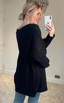 Best Pirce ???? Malissa J Collection Cable Knit Boyfriend Cardigan Black ???? 7 Best Pirce ???? Malissa J Collection Cable Knit Boyfriend Cardigan Black ???? -Aftershock London Shop unnamed file 49