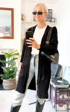 Hot Sale ???? FreeSpirits Black Knitted Cardigan ???? -Aftershock London Shop unnamed file 494