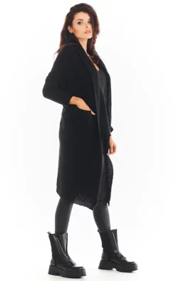 Best Pirce ???? AWAMA Open Front Cardigan With Large Pockets In Black ⌛ -Aftershock London Shop unnamed file 498