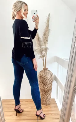 Buy ???? CY Boutique Black Cropped Cardigan With Tassel Fringe & Faux Fur ???? -Aftershock London Shop unnamed file 503
