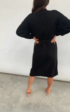 Buy ⌛ Pretty Lavish Arden Midi Tie Cardigan Black ✔️ -Aftershock London Shop unnamed file 510