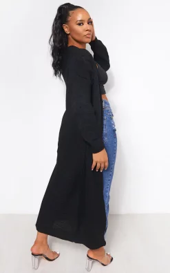 Budget ???? The Fashion Bible Addie Black Cable Knit Maxi Cardigan ???? -Aftershock London Shop unnamed file 53