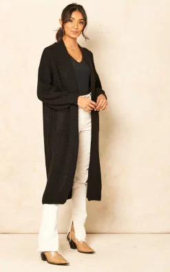 Brand new ???? Aftershock London Knitted Longline Cardigan With Pockets In Black ????