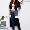 Wholesale ???? Girl In Mind Maxine Longline Striped Cardigan Black ????