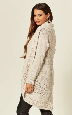 Discount ???? Love Chunky Pleat Long Cardigan In Ivory Cream ???? -Aftershock London Shop unnamed file 599