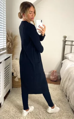 New ⭐ Noisy May Longline Open Front Cardigan In Black ✨ -Aftershock London Shop unnamed file 6