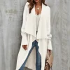 Coupon ???? FS Collection Cream Chunky Pleat Oversized Cardigan ????