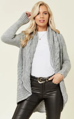 Brand new ⭐ Love Chunky Pleat Long Cardigan In Light Grey ???? -Aftershock London Shop unnamed file 607