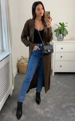 Wholesale ✔️ JJXX Maxi Cardigan In Dark Brown ???? -Aftershock London Shop unnamed file 619