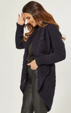 Promo ❤️ Love Exclusive Chunky Pleat Long Cardigan In Navy ???? -Aftershock London Shop unnamed file 624