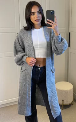 Coupon ???? SIGNAGE Grey Knit Longline Cardigan ???? -Aftershock London Shop unnamed file 631
