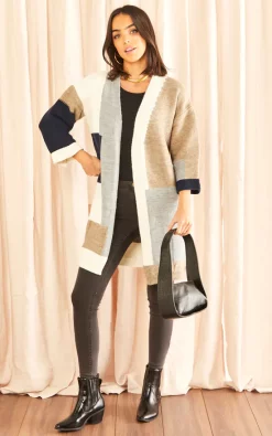 Best reviews of ???? Jenerique Multicolour Longline Knitted Cardigan In Navy ❤️