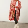 Best Pirce ???? Religion Longline Fame Cardigan In Burnt Orange Leopard Spot Jacquard ????