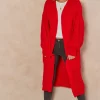 New ???? Gini London Red Long Knitted Cardigan ⌛