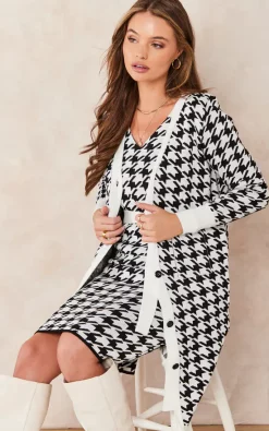New ???? Jenerique 2 In 1 Knitted ???? Dress Cardigan Set In Black/White ???? -Aftershock London Shop unnamed file 737