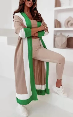 Flash Sale ???? IKRUSH Marlowe Beige Maxi Cardigan With Border Details In Green ✔️ -Aftershock London Shop unnamed file 741