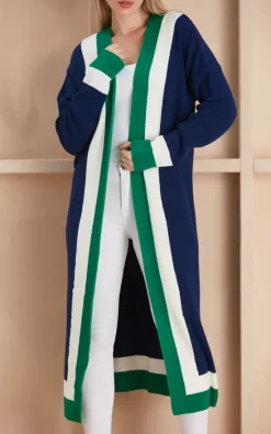 Top 10 ⭐ Jenerique Longline Colour Block Cardigan In Navy/Green ???? -Aftershock London Shop unnamed file 744