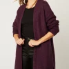Outlet ???? Jenerique Longline Oversize Cardigan In Dark Purple ????