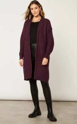Outlet ???? Jenerique Longline Oversize Cardigan In Dark Purple ???? -Aftershock London Shop unnamed file 780