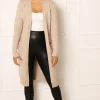 Wholesale ???? One Nation Clothing Long Throw On Midi Cardigan In Oatmeal Beige ????