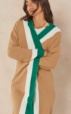 Cheap ⭐ Jenerique Longline Colour Block Cardigan In Camel/Green ???? -Aftershock London Shop unnamed file 812